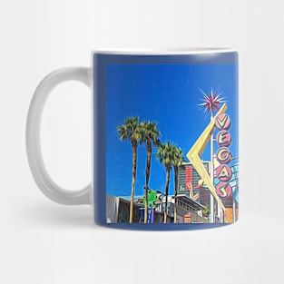 Retro Downtown Las Vegas Sign Mug